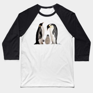 Penguin Family Baseball T-Shirt